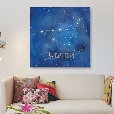 « star sign capricorn », impression sur toile tendue