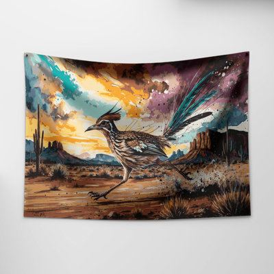 Southwestern Animals Roadrunner 47 Wall Tapestry