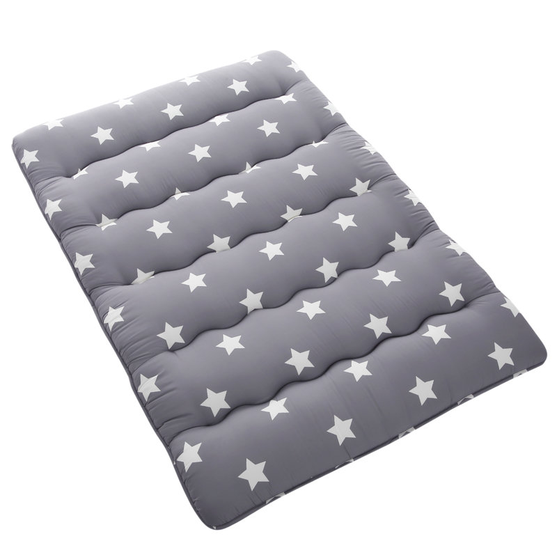 Matelas de futon japonais, tapis de tatami épais, matelas de sol pliable, double, gris, Lit double, Gris