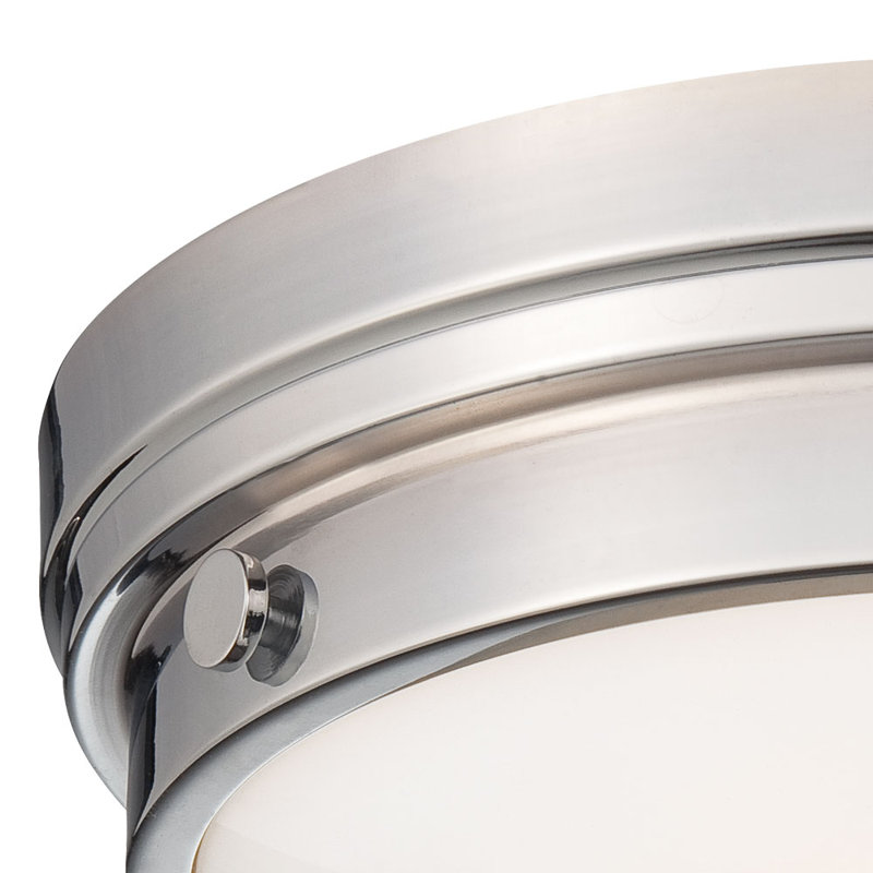 Jarreau Glass Flush Mount, Chrome