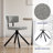 Stylish Modern Fabric Upholstered Solid Metal Dining Chairs-337885698