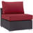 Convene Armless Patio Chair with Cushions-752805575