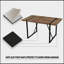 55 " Dining Table Modern Rural Industrial Rectangular MDF Dark Wood, 4-6 People, 1.5" Thick Engineering Wood Tabletop And Black Rectangular Metal Legs, Used For Home & Kitchen