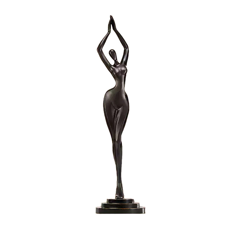 Sculpture Minimalist, Noir, H 27,17 po x l 6,69 po x P 5,31 po 