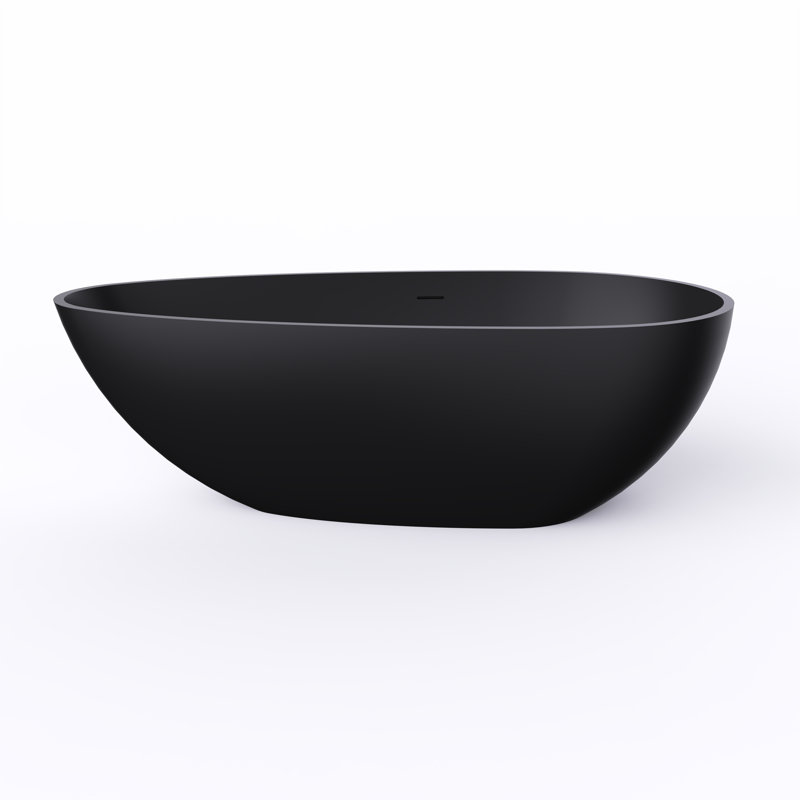 67 Inch Freestanding Solid Surface Soaking Bathtub For Bathroom