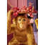 Deco Figurine Butler Playing Chimp Gold 52cm