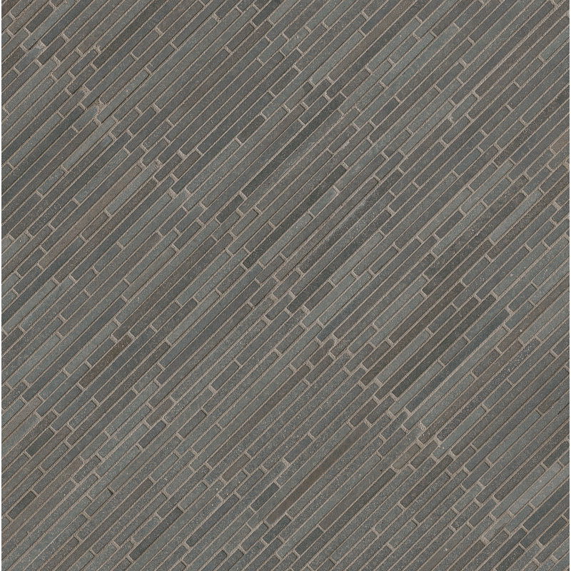 Basalt Azure x 12 in. x 12 in. Honed Basalt Mosaic Floor and Wall Tile