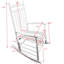 Chaise berçante Balcon pour adulte en bois massif blanc, siège et accoudoirs relaxants pour le confort, dossier facile à assembler, capacité de charge de 280 lb, confortable et spacieux avec accoudoirs, assemblage inclus,-823887612