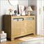 Commode 6 tiroirs en bois pour chambre à coucher, grande commode double avec tiroirs larges, commode moderne, commode de rangement, commode de chambre de bébé, pour salon, couloir, chambre à coucher, chambre d'enfant
