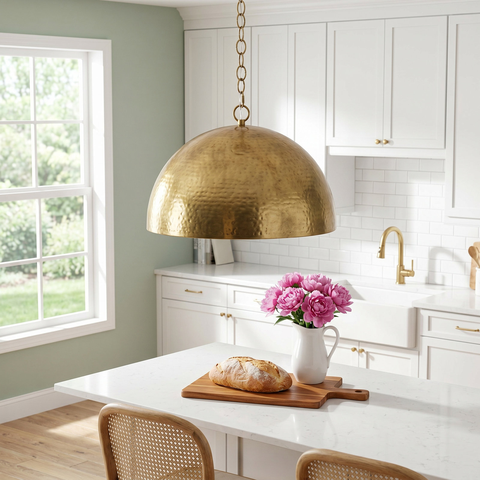 Neri Single Light Dome Pendant, Aged Iron