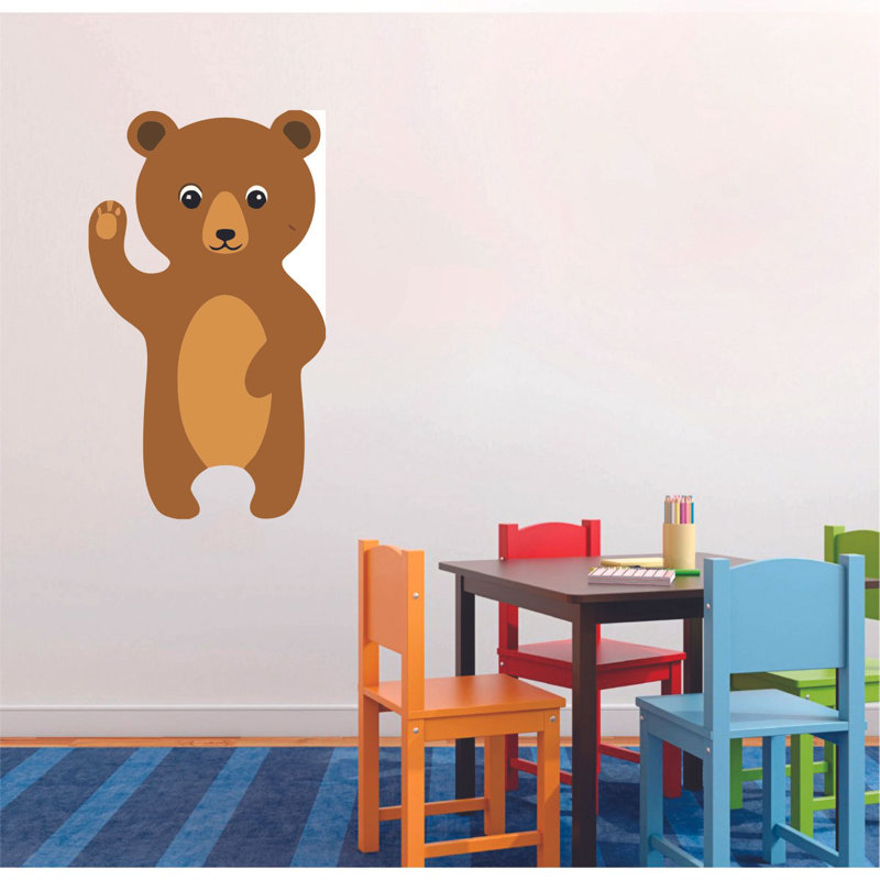 Décalcomanie murale mignonne ours, H 10 po x l 8 po