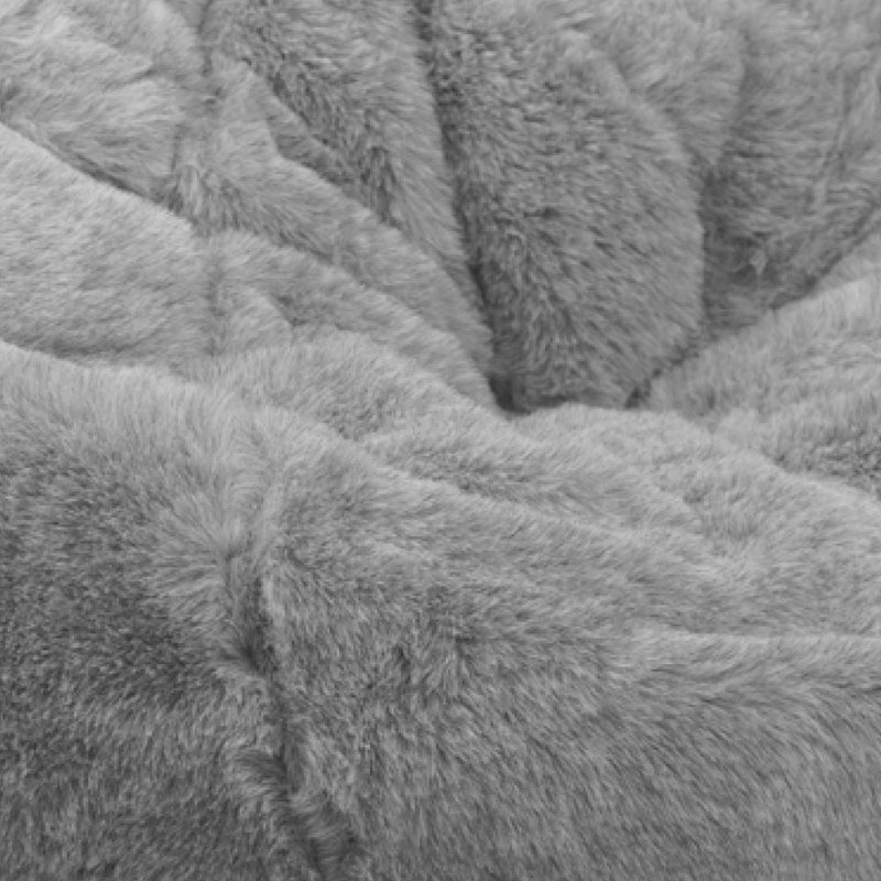 rucomfy Large Faux Fur Beanbag, Grey