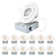 4" Led Eyeball Gimbals Adjustable Recessed Lighting Kit Selectable Colour Temperature Dimmable 12pk 