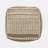 Rustic Wool And Cotton Large Pouf, Brown