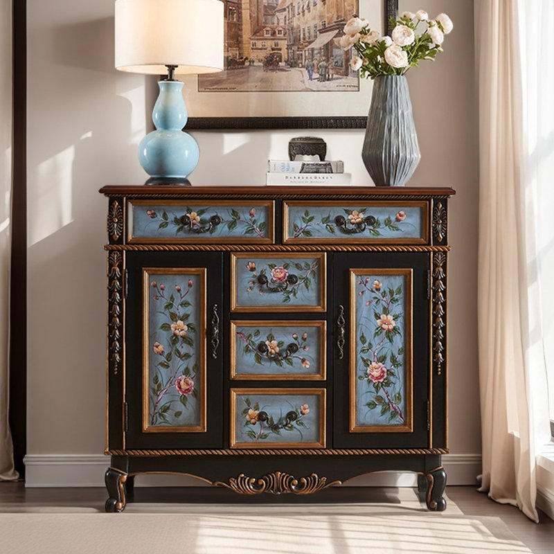 5-Drawer 2-Door Storage Cabinet