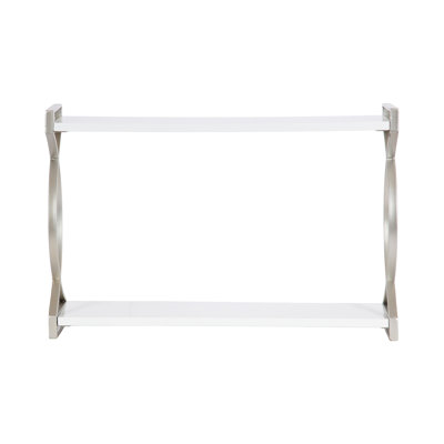  Arietta Tiered Shelf 18X7x28 White, Gold