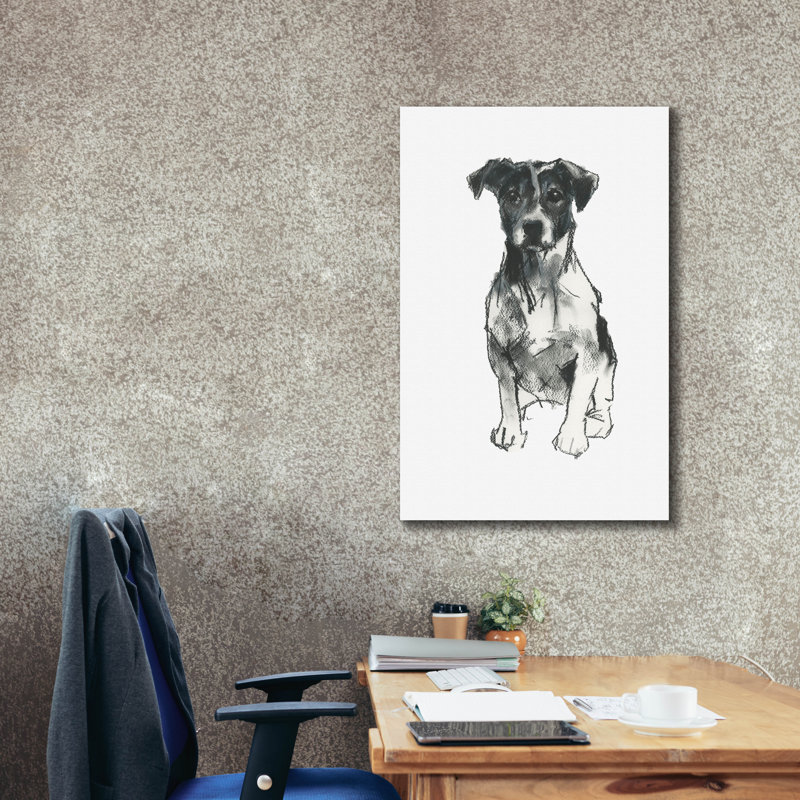«Doggy Expressions 1» par Cartissi, art mural sur toile, H 40 po x l 26 po