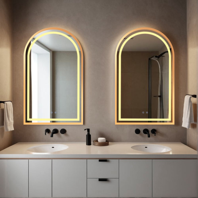 Lampe miroir, Doré