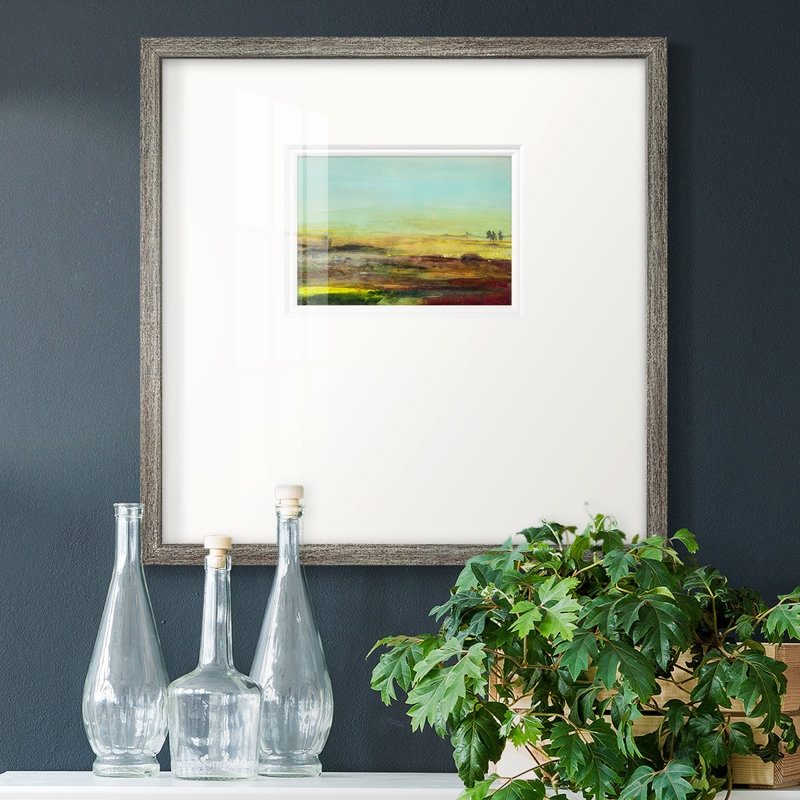 «Ethereal Landscape I», reproduction sur toile tendue, H 17 po x l 17 po x P 1,25 po, Papier avec cadre argenté