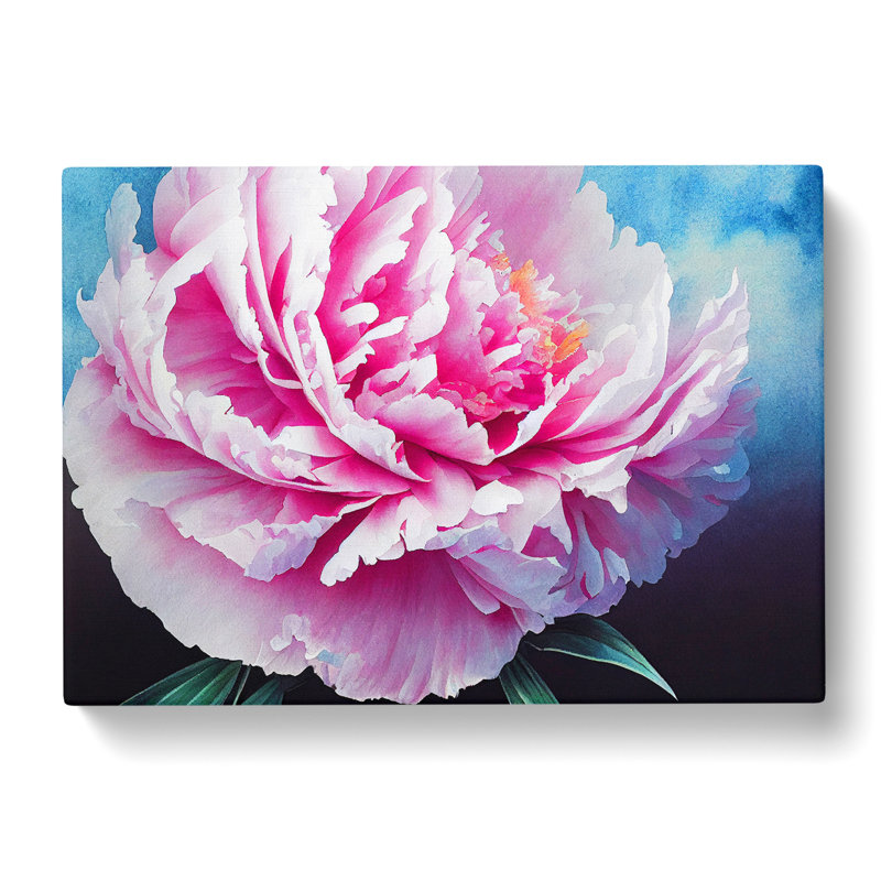 XXX-H1022-WF-10317X Wonderful Peony Flower - Wrapped Canvas Print, 50cm H x 76cm W x 3cm D