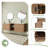 Wall-Mounted Floating Bathroom Vanity with Ceramic Top-122929149