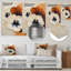 «Pansy Velvet Petals» en orange et beige II - Pensées, impression sur métal traditionnelle-590335414