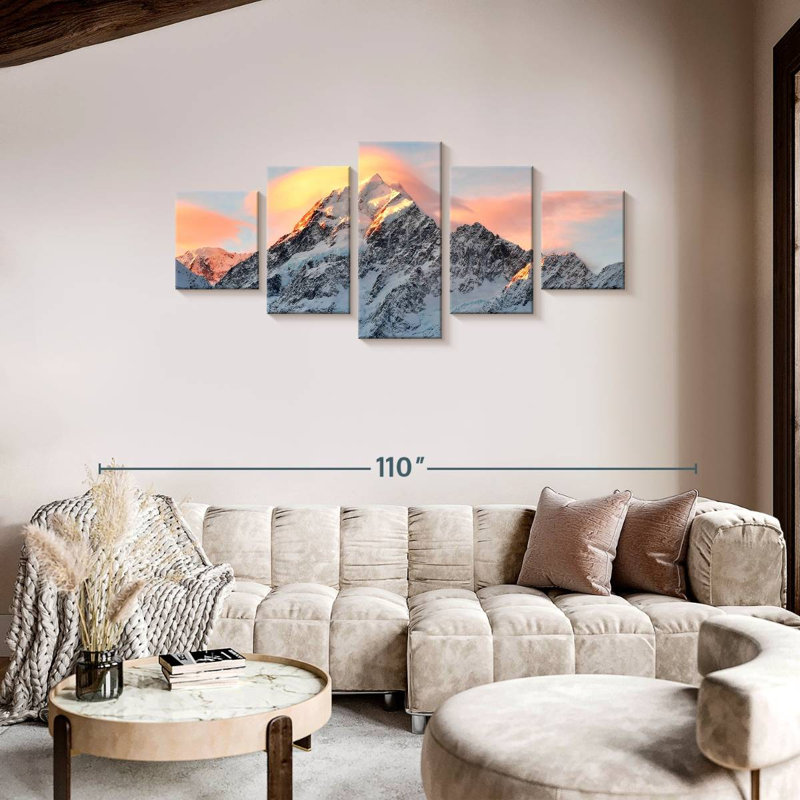 Mount Cook Sundown, 36" H x 80" W