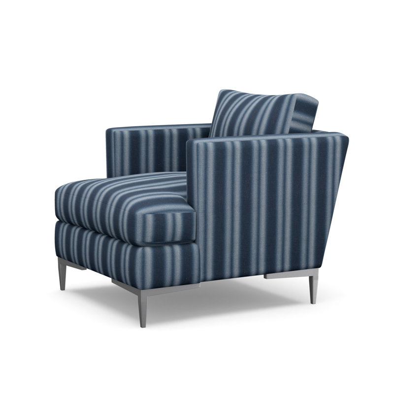 Aiden Accent Chair, Tumbes Pacific, Polished Stainless