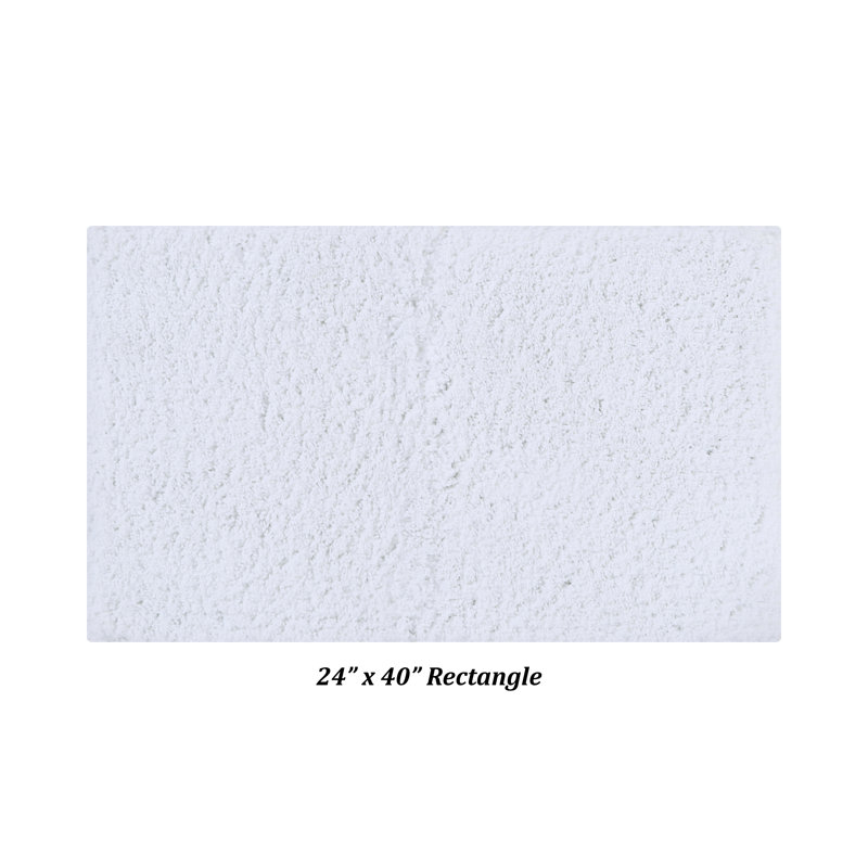 Tapis de salle de bain Micro, Rectangle 24 po x 40 po, Blanc