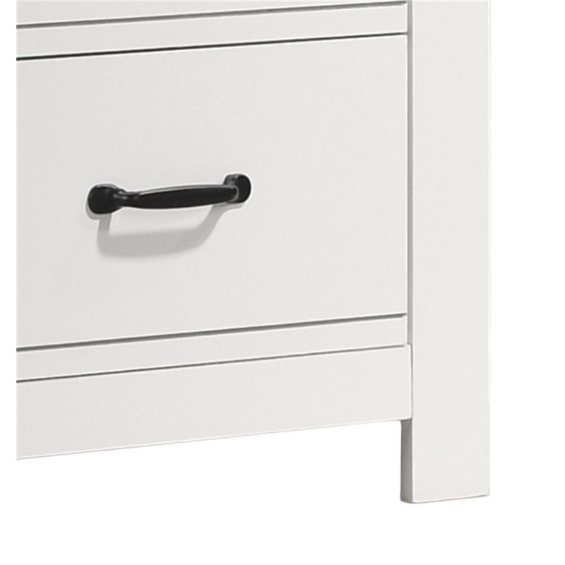 Table de chevet blanche à 2 tiroirs l 21,5 po Cosmo