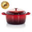 Cocotte rond en fer coulé 5 qt méga chef avec couvercle-48434660