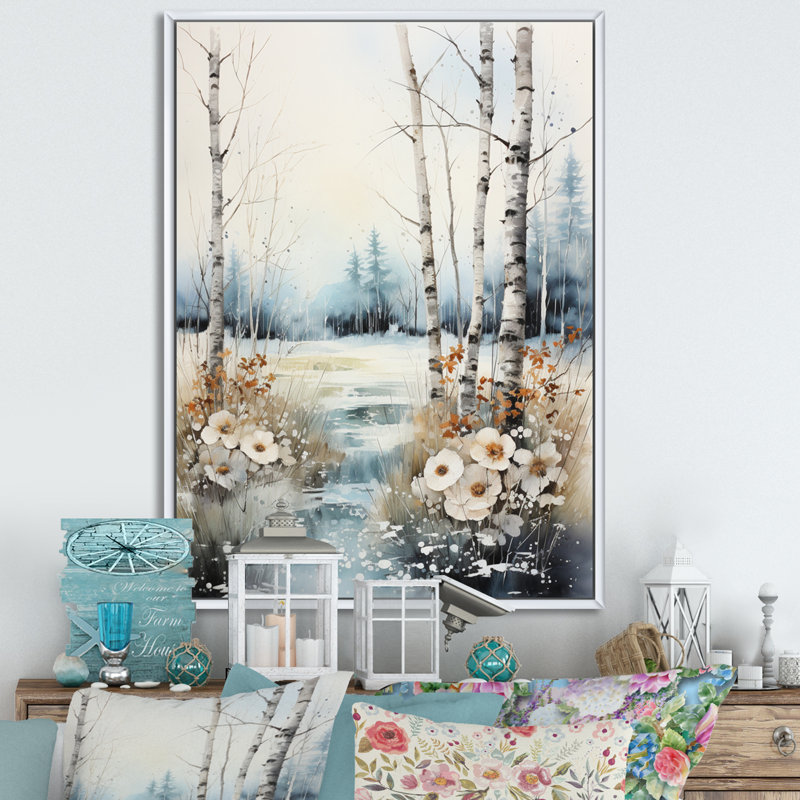 «Humfried Alaska Winter Wonderland I», reproduction sur toile, H 32 po x l 16 po x P 1 po, Cadre flottant blanc