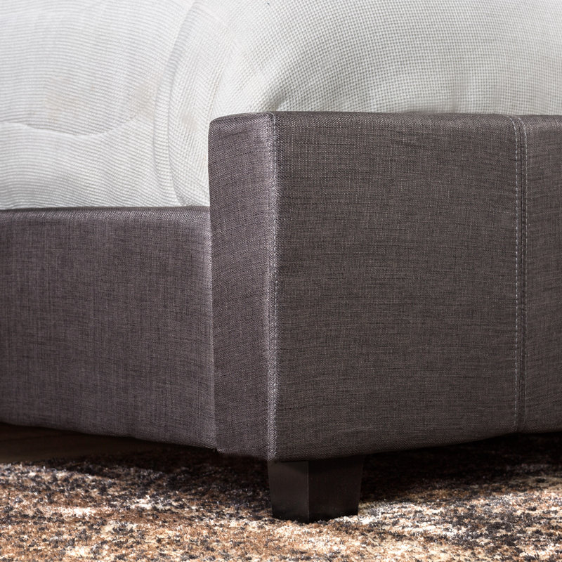 Lit tapissier standard Florenza, Gris, Très grand