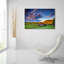 Art mural en verre Ebern Designs «First Light On Jenne Farm» par Rick Berk-1803394780