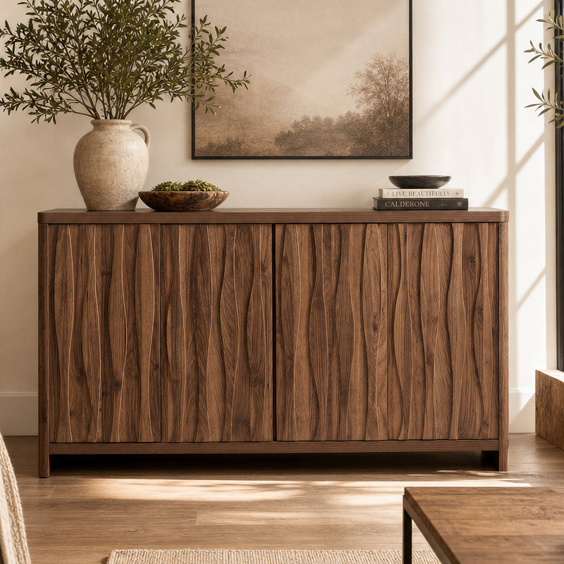 Mahlea 60 W Credenza Ebern Designs Color: Walnut