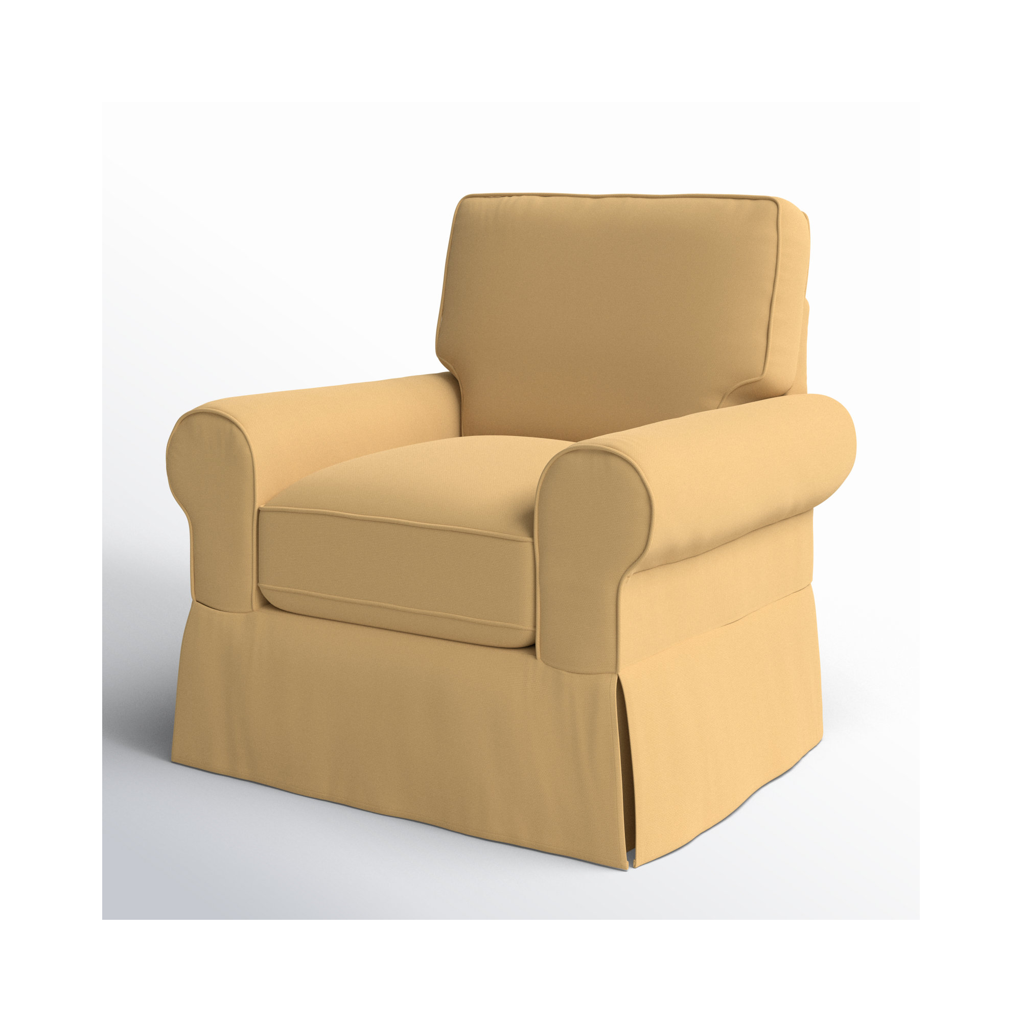 Porter Upholstered Armchair, Bayou Sunshine Canvas