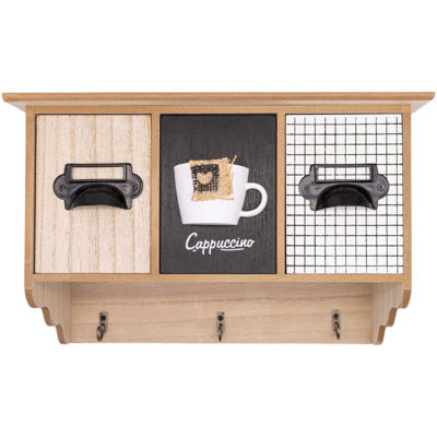 Aayden Manufactured Wood Wall Organizer with Key Organizer