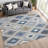 Machine Washable Indoor/Outdoor Aten ACN2331 Diamond Rug-1052480297