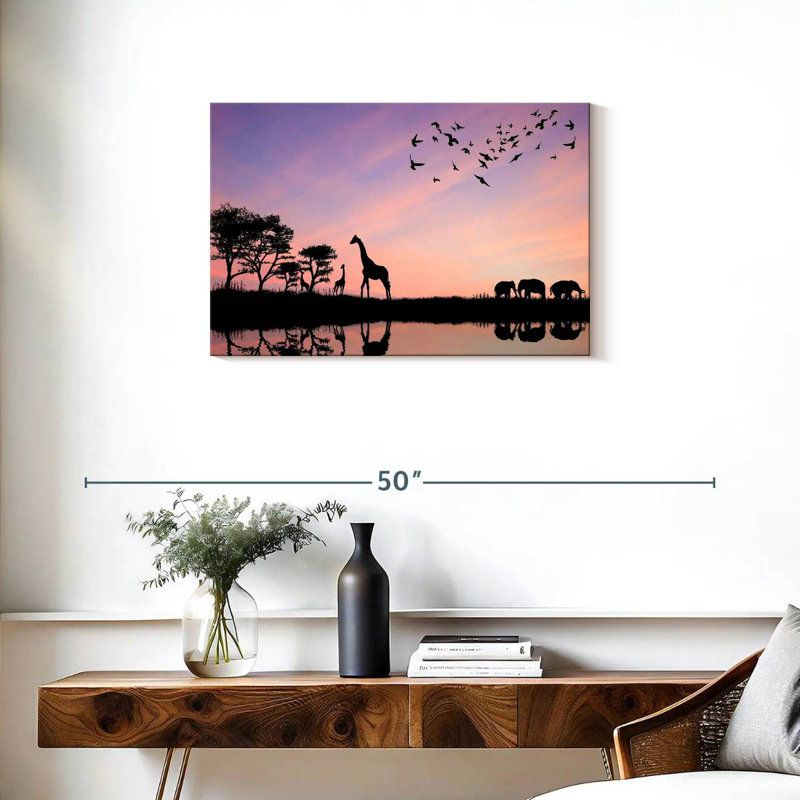 Brampt, animaux du safari africain, H 20 po x l 30 po