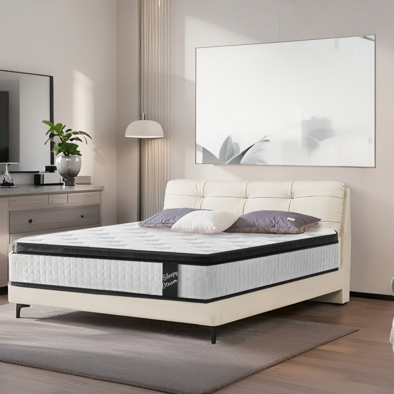 Très grand matelas hybride en mousse viscoélastique 12 pouces