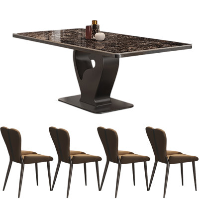 Light luxury style modern dining table sets