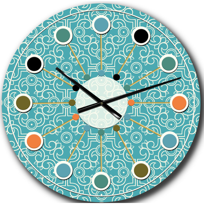 Horloge murale rétro Mid-Century, Grand