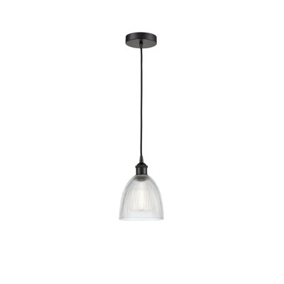 Luminaire suspendu en forme de dôme à 1 lumière Philomene