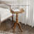 Farmhouse Wood Pedestal End Table