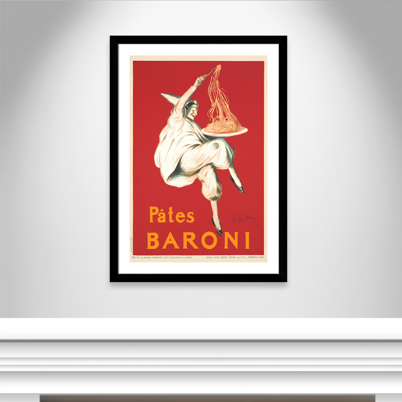 «Brickhill Pates Baroni», affiche vintage encadrée, Noir mat, H 43 po x l 31 po x P 1,25 po