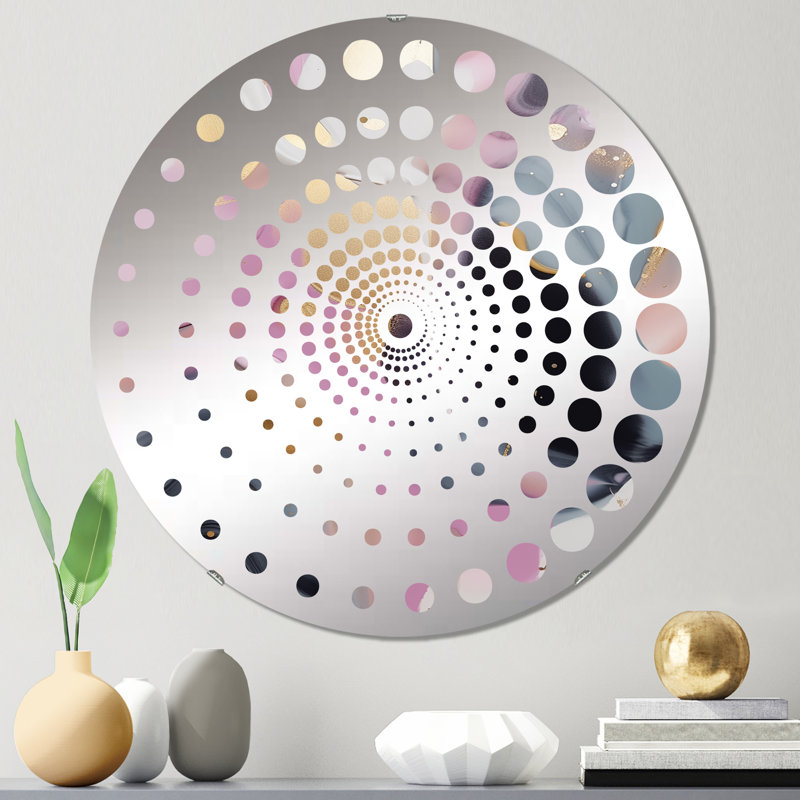 Matar - Miroir mural spiralé, 23,6 po x 23,6 po