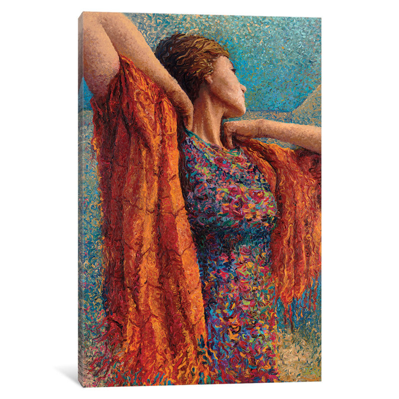 Reproduction d’art sur toile tendue, "gibbonsing scott-miss" et "écharpe", H 26 po x l 18 po x P 1,5 po, Toile tendue