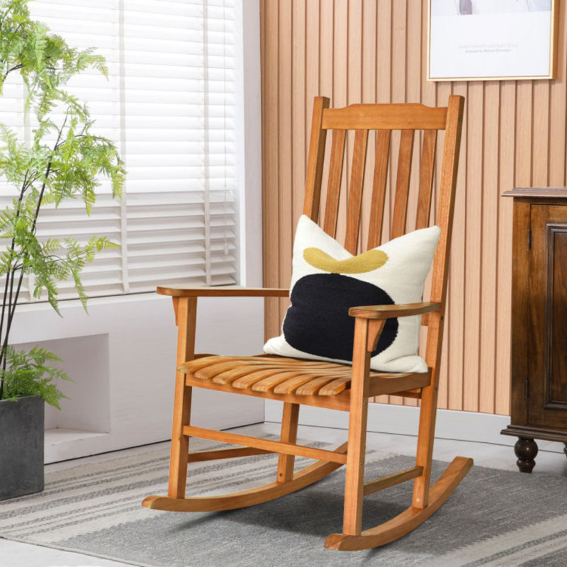 Chaise berçante d'extérieur simple pour terrasse