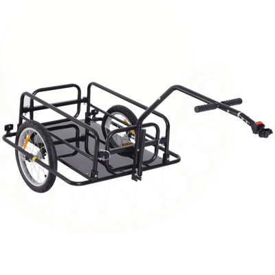 Heavy-Duty Foldable Bike Cargo Trailer with 16 Inch Wheels, 88 lbs. Capacity, Universal Hitch, and Compact Storage