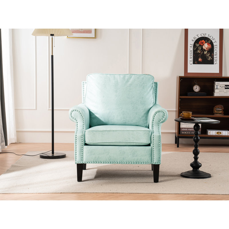 Fauteuil Bettejean, Mélange de polyester vert clair